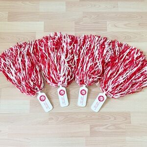 SET OF 4 RUTGERS UNIVERSITY POM POMS